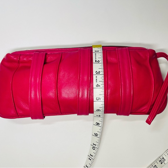 Pink Fuchsia Italian Leather Handbag - Picture 3 of 8